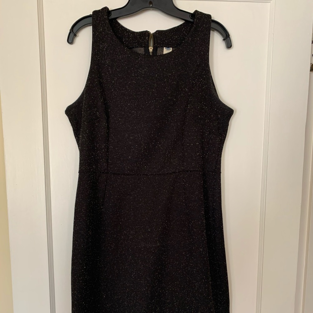 Charcoal fitted dress with gold zipper detail